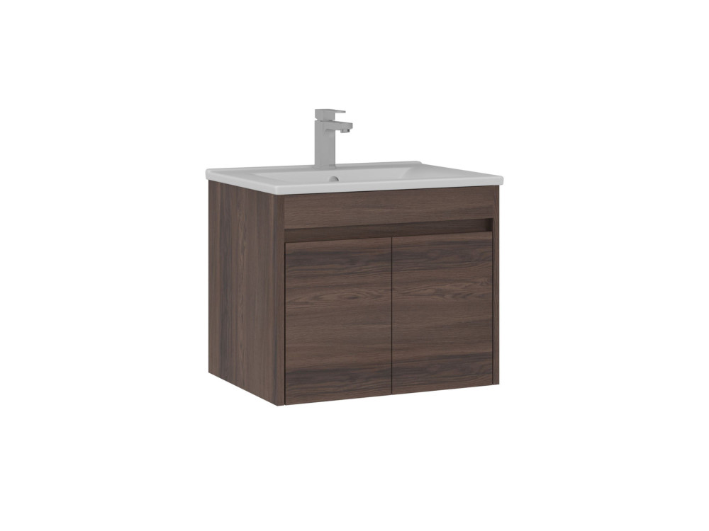 Waschtischunterschrank „Side 65 v2“ – 65 x 45 x 52 cm – Dark Walnut