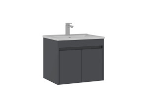 Waschtischunterschrank „Side 65 v2“ – 65 x 45 x 52 cm – Anthrazit matt