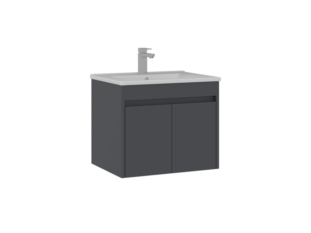 Waschtischunterschrank „Side 65 v2“ – 65 x 45 x 52 cm – Anthrazit matt
