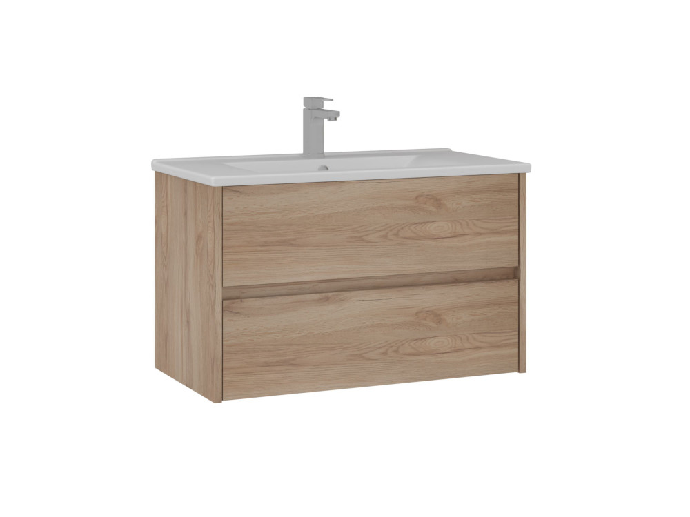 Waschtischunterschrank „Side 85 v2“ – 85 x 45 x 52 cm – Eiche