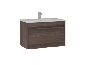 Waschtischunterschrank „Side 85 v2“ – 85 x 45 x 52 cm – Dark Walnut