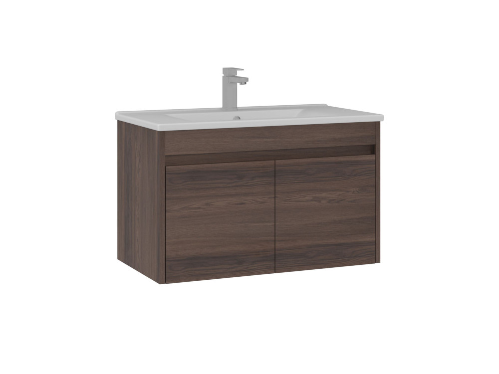 Waschtischunterschrank „Side 85 v2“ – 85 x 45 x 52 cm – Dark Walnut