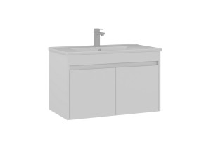 Waschtischunterschrank „Side 85 v2“ – 85 x 45 x 52 cm – Mattweiß