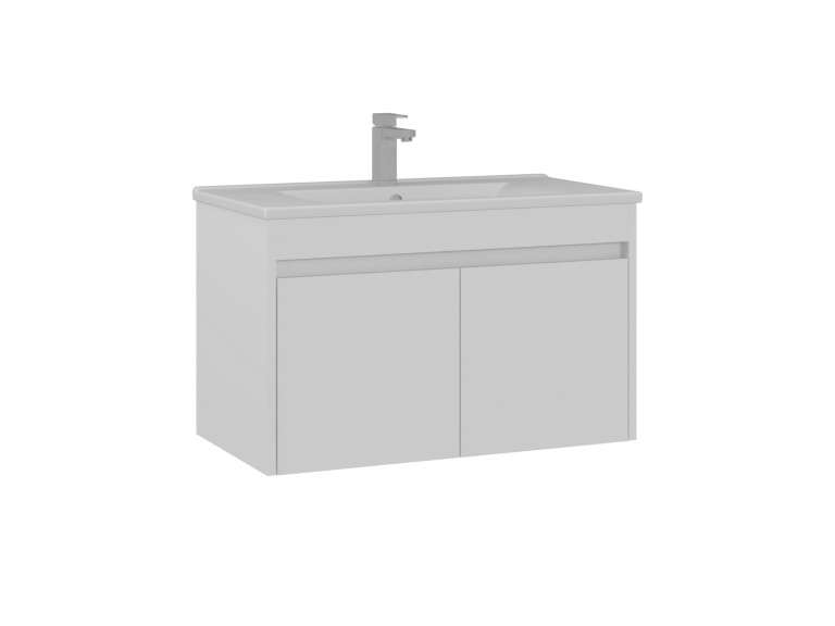 Waschtischunterschrank „Side 85 v2“ – 85 x 45 x 52 cm – Mattweiß
