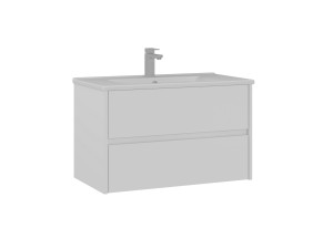 Waschtischunterschrank „Side 85 v2“ – 85 x 45 x 52 cm – Mattweiß
