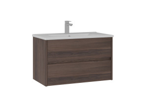 Waschtischunterschrank „Side 85 v2“ – 85 x 45 x 52 cm – Dark Walnut