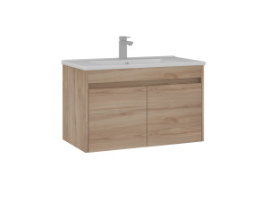 Waschtischunterschrank „Side 85 v2“ – 85 x 45 x 52 cm – Eiche