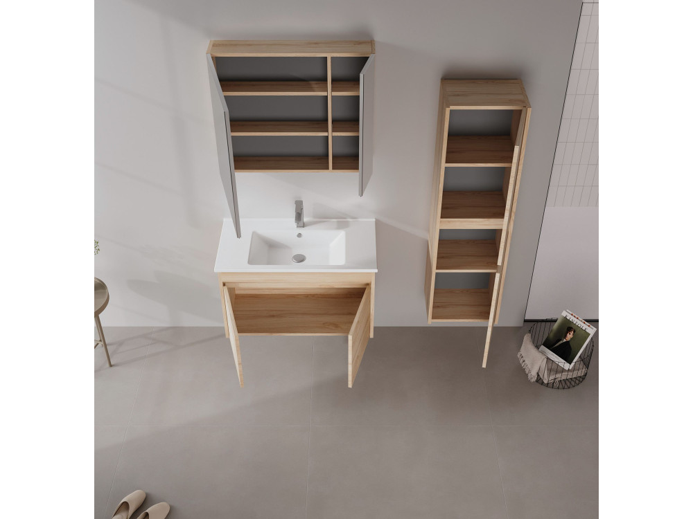 Waschtischunterschrank „Side 85 v2“ – 85 x 45 x 52 cm – Eiche