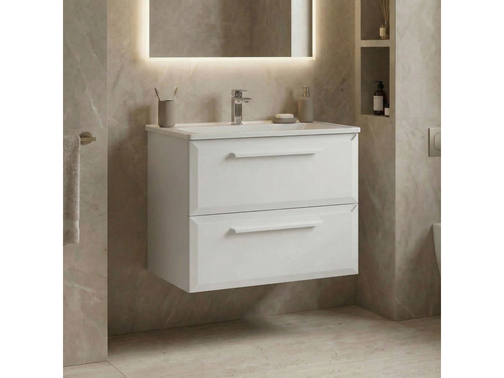 Waschtischunterschrank „Nuvola 65 v2“ – 65 x 50 x 62 cm – Weiß
