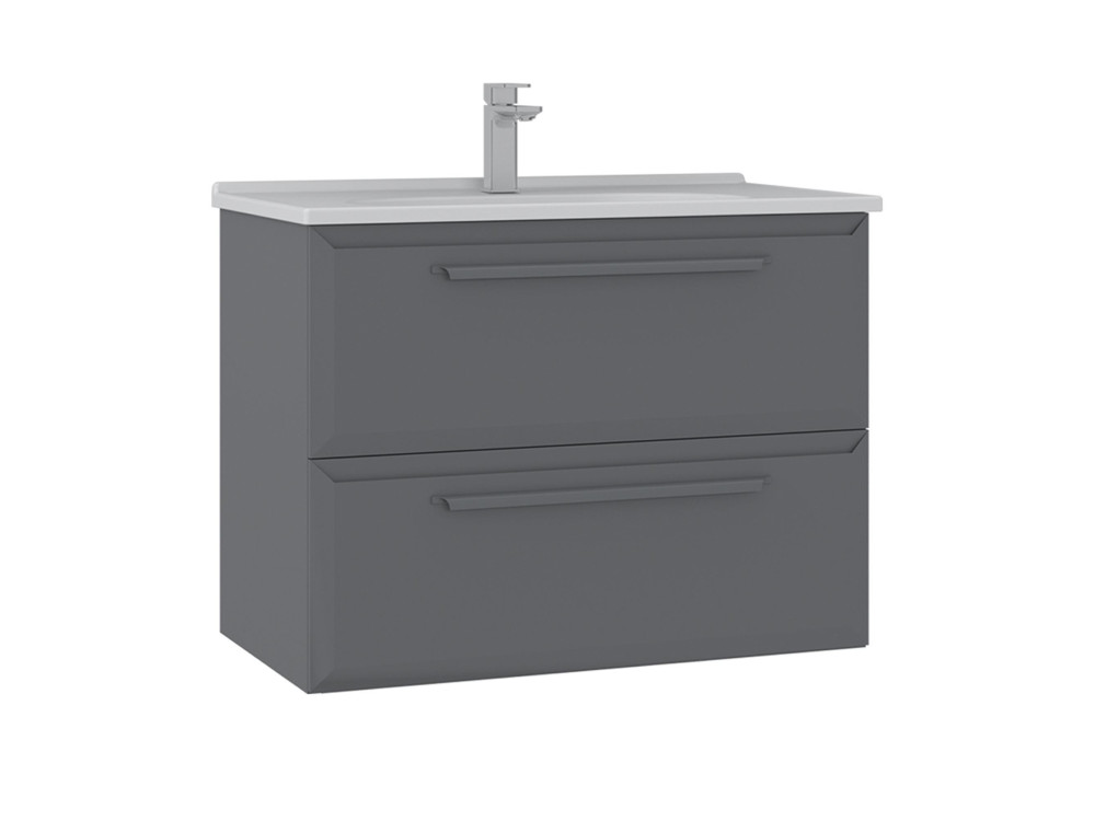 Waschtischunterschrank „Nuvola 80 v2“ – 80 x 50 x 62 cm – Grau