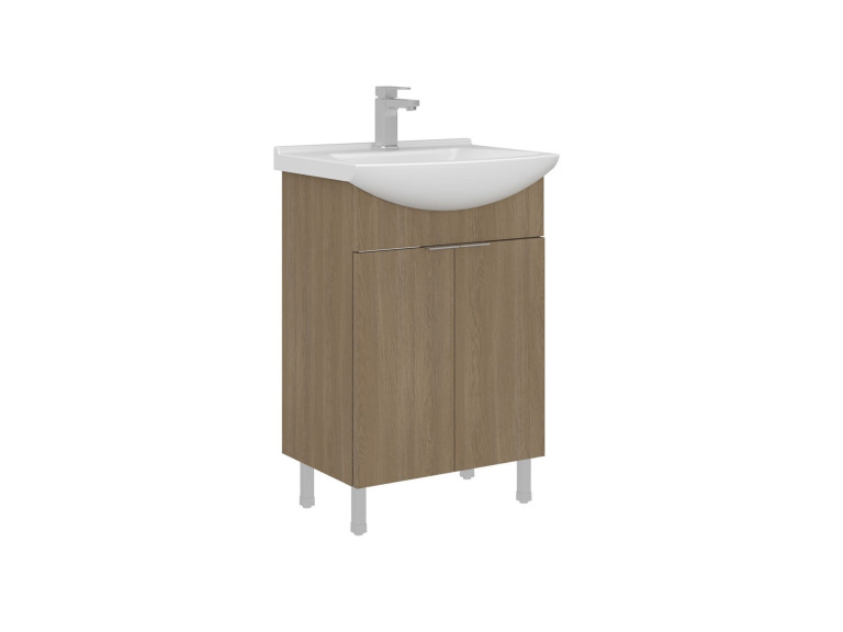 Waschtischunterschrank „Purus 55“ – 55 x 50 x 83 cm – Sonomo Oak