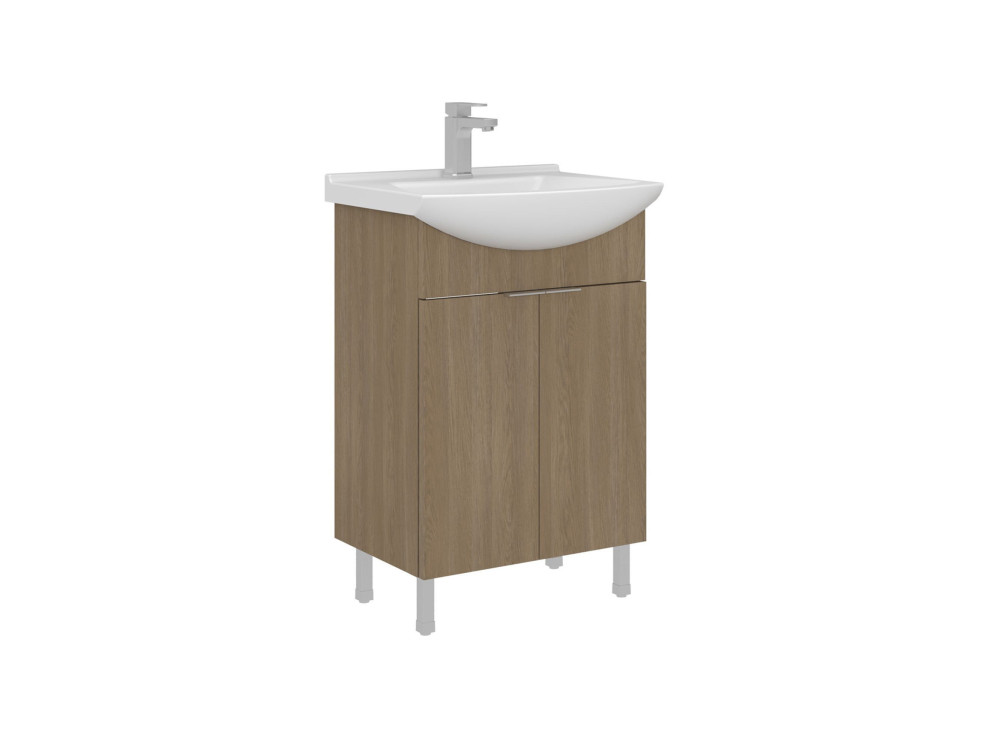 Waschtischunterschrank „Purus 55“ – 55 x 50 x 83 cm – Sonomo Oak