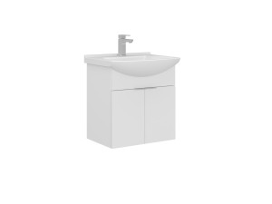 Waschtischunterschrank „Purus 55“ – 55 x 50 x 58 cm – Weiß