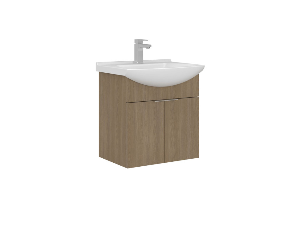 Waschtischunterschrank „Purus 55“ – 55 x 50 x 58 cm – Sonomo Oak