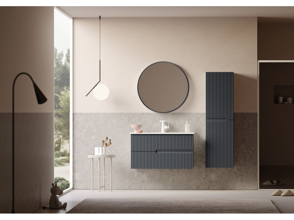 Waschtischunterschrank „Moonlight 90 v2“ – 91 x 51 x 51 cm – Anthrazit matt
