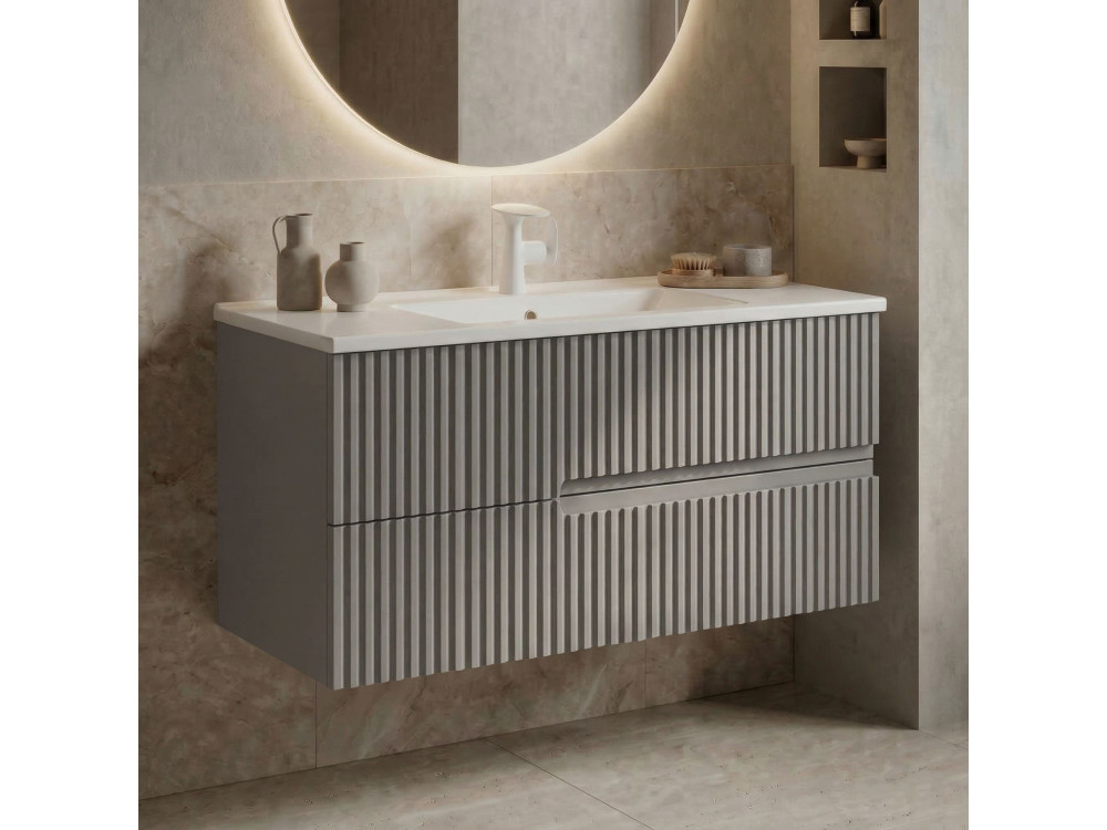 Waschtischunterschrank „Moonlight 90 v2“ – 91 x 51 x 51 cm – Matte Mink