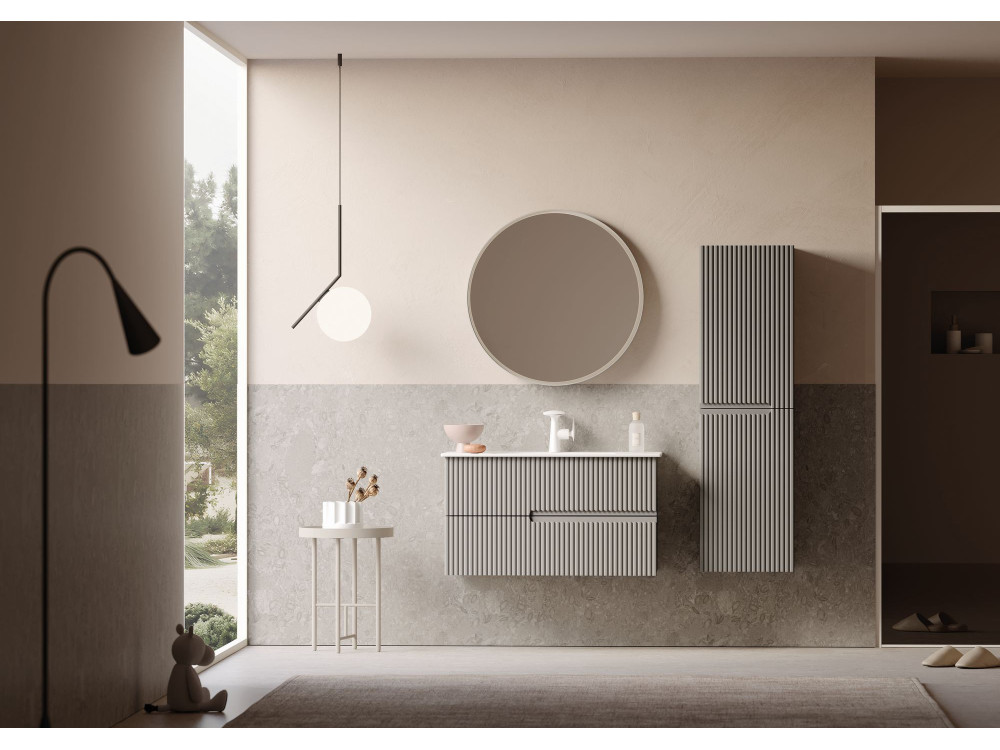 Waschtischunterschrank „Moonlight 90 v2“ – 91 x 51 x 51 cm – Matte Mink