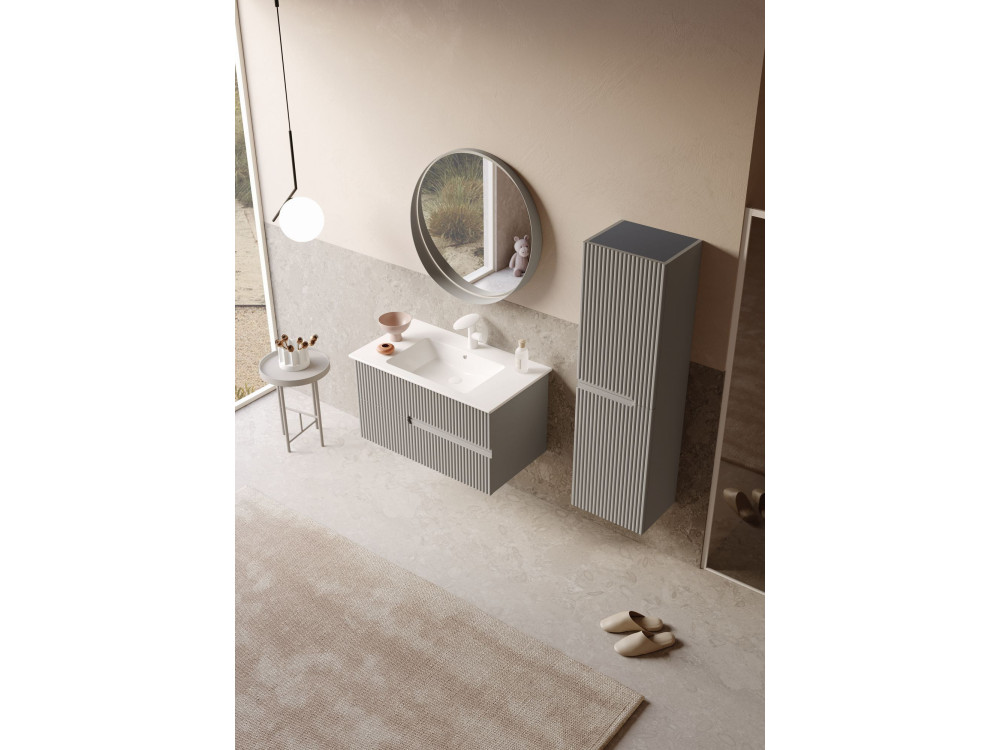 Waschtischunterschrank „Moonlight 90 v2“ – 91 x 51 x 51 cm – Matte Mink