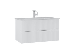 Waschtischunterschrank „Moonlight 90 v2“ – 91 x 51 x 51 cm – Mattweiß