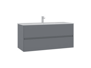 Waschtischunterschrank „Nest 121 v2“ – 121 x 51 x 55 cm – Mattgrau