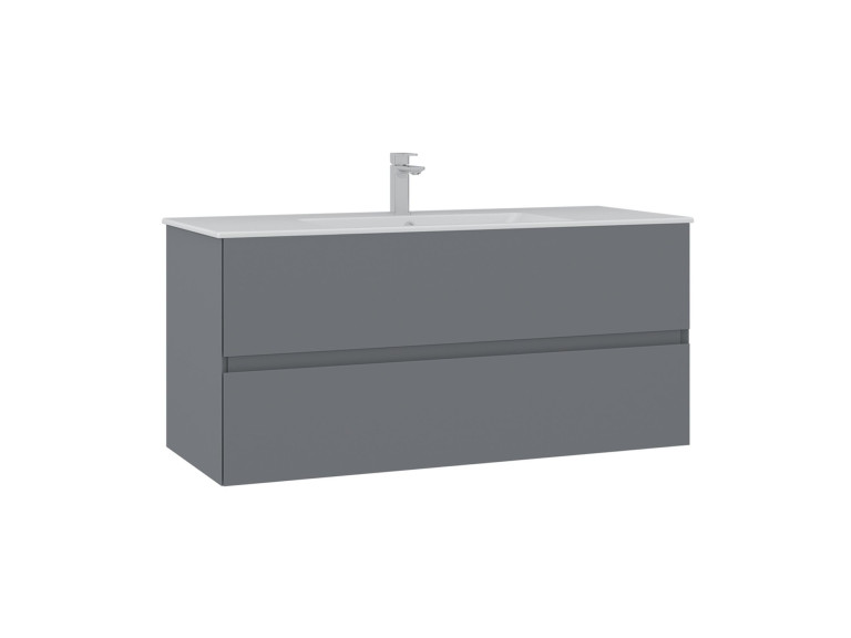 Waschtischunterschrank „Nest 121 v2“ – 121 x 51 x 55 cm – Mattgrau