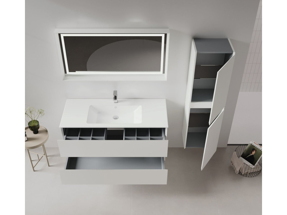 Waschtischunterschrank „Nest 121 v2“ – 121 x 51 x 55 cm – Matt-Cashmere