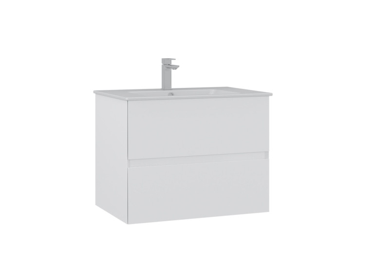 Waschtischunterschrank „Nest 71 v2“ – 71 x 51 x 55 cm – Mattweiß