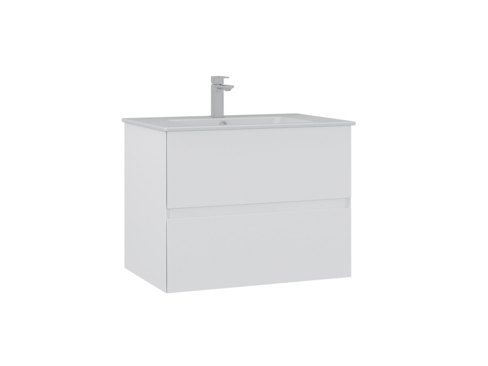 Waschtischunterschrank „Nest 71 v2“ – 71 x 51 x 55 cm – Mattweiß