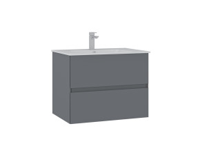 Waschtischunterschrank „Nest 71 v2“ – 71 x 51 x 55 cm – Mattgrau
