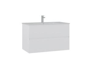 Waschtischunterschrank „Nest 91 v2“ – 91 x 51 x 55 cm – Mattweiß