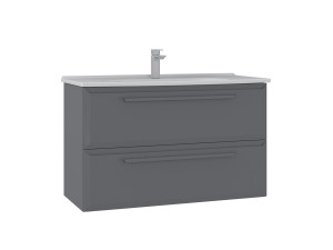 Waschtischunterschrank „Nuvola 100 v2“ – 100 x 50 x 62 cm – Grau