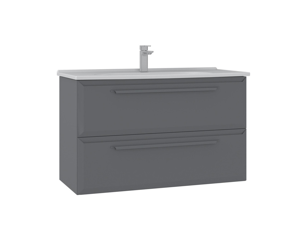Waschtischunterschrank „Nuvola 100 v2“ – 100 x 50 x 62 cm – Grau