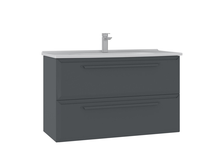 Waschtischunterschrank „Nuvola 100 v2“ – 100 x 50 x 62 cm – Anthrazit