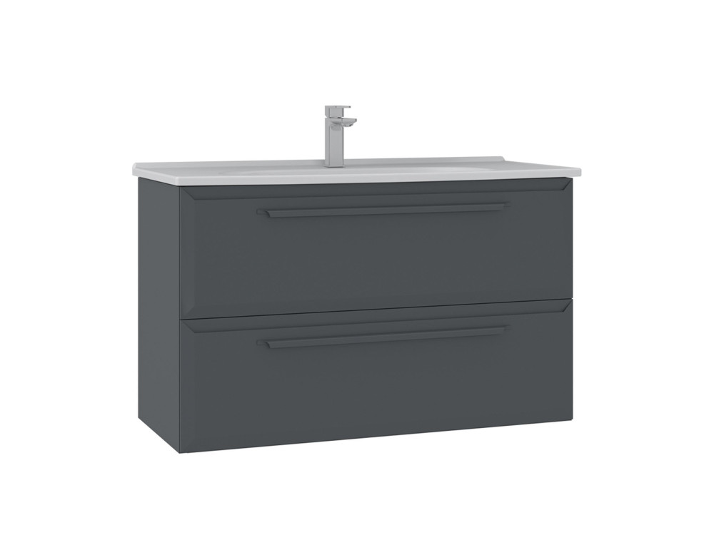 Waschtischunterschrank „Nuvola 100 v2“ – 100 x 50 x 62 cm – Anthrazit