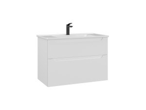 Waschtischunterschrank „Messina 85 v2“ – 85 x 45 x 55 cm – Mattweiß