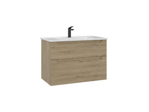 Waschtischunterschrank „Messina 85 v2“ – 85 x 45 x 55 cm – Eiche