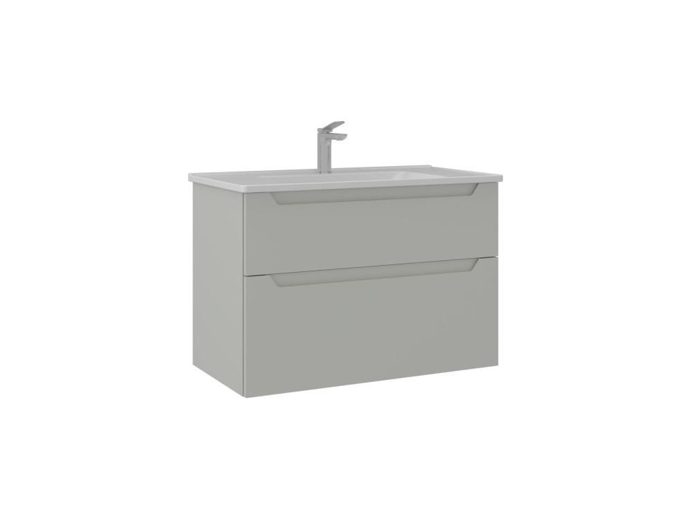 Waschtischunterschrank „Messina 85 v2“ – 85 x 45 x 55 cm – Matt-Cashmere