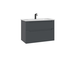 Waschtischunterschrank „Messina 85 v2“ – 85 x 45 x 55 cm – Anthrazit matt