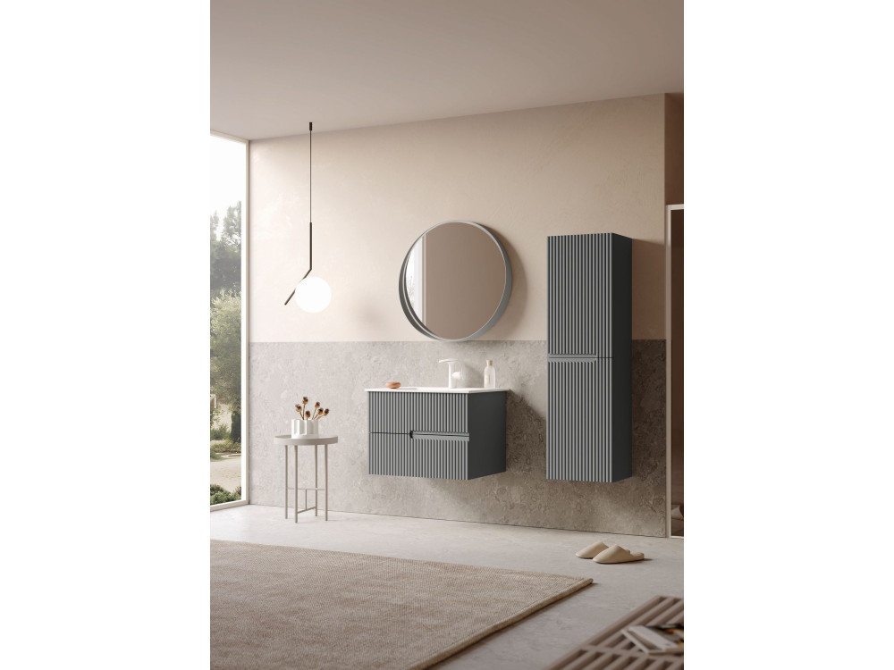 Waschtischunterschrank „Moonlight 70 v2“ – 71 x 51 x 51 cm – Mattgrau