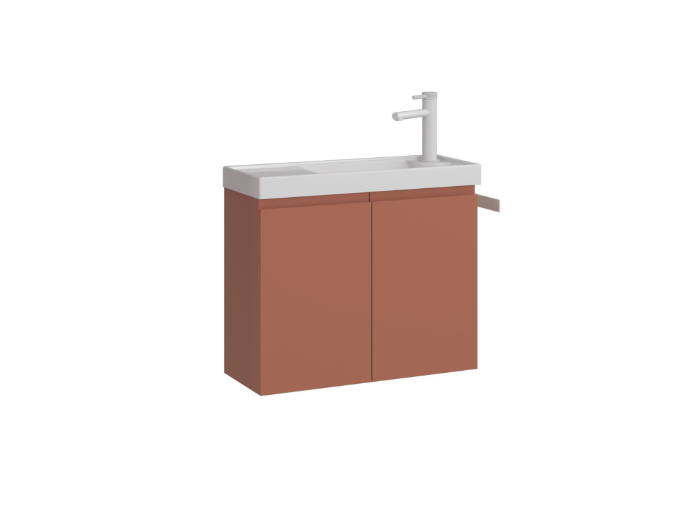 Waschtischunterschrank „Ferla 60“ – 60 x 22 x 50 cm – Matte Cinnamon