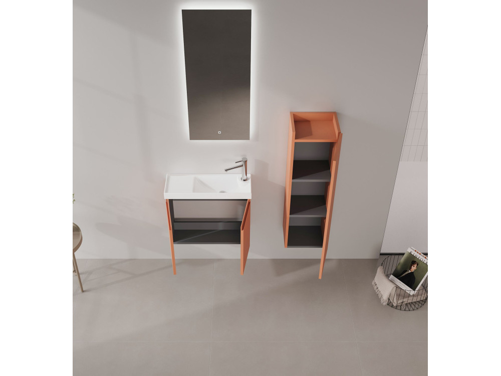 Waschtischunterschrank „Ferla 60“ – 60 x 22 x 50 cm – Matte Cinnamon
