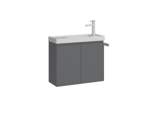 Waschtischunterschrank „Ferla 60“ – 60 x 22 x 50 cm – Mattgrau