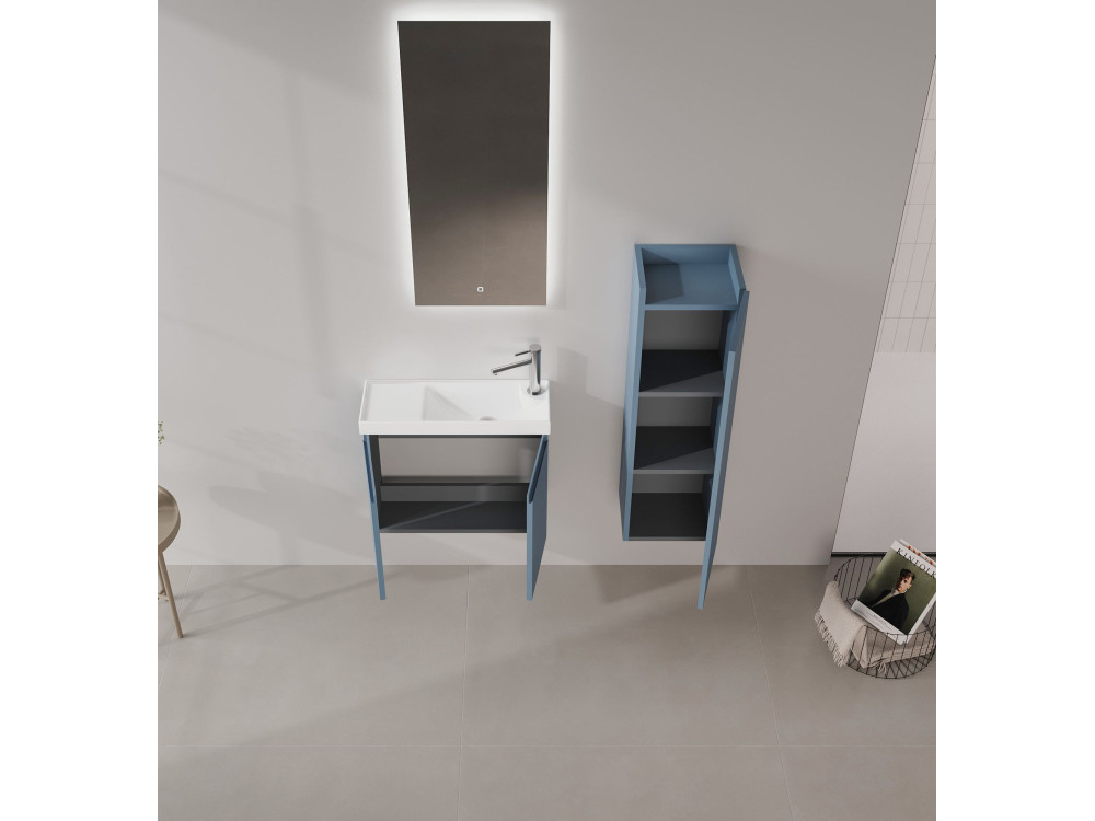 Waschtischunterschrank „Ferla 60“ – 60 x 22 x 50 cm – Petrolblau