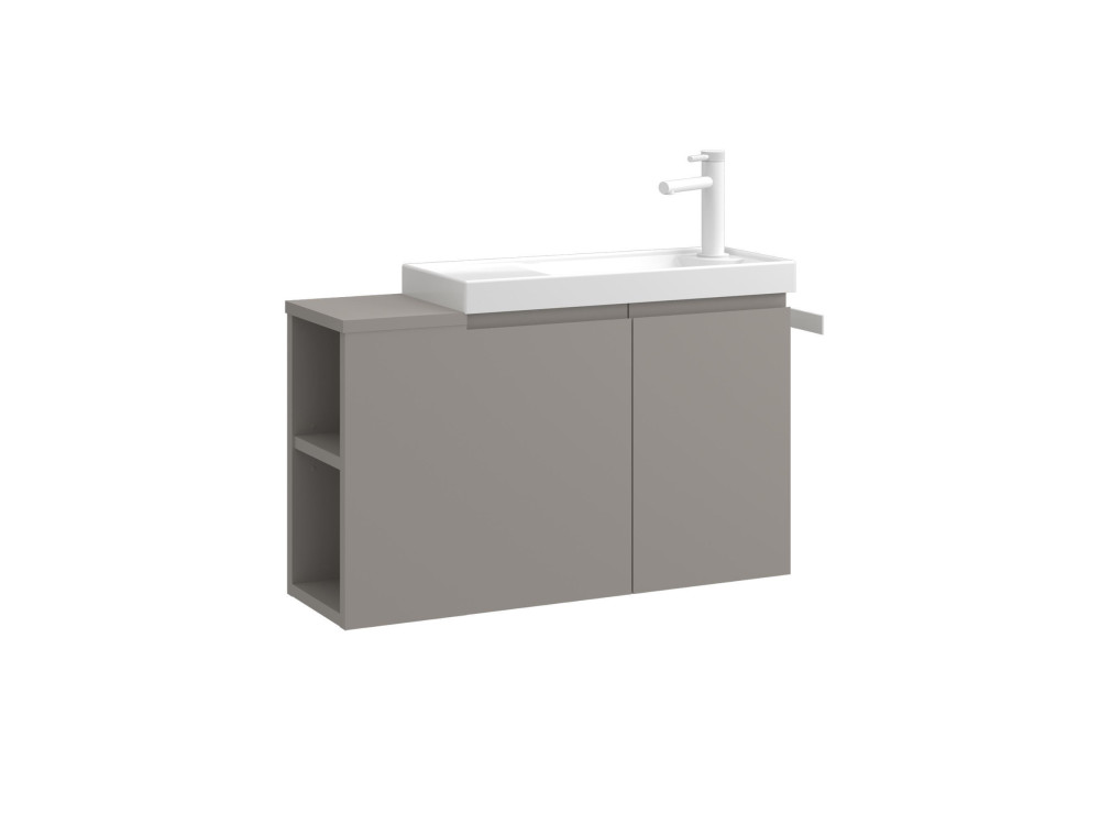 Waschtischunterschrank „Ferla 80“ – 80 x 22 x 45 cm – Matt Mink