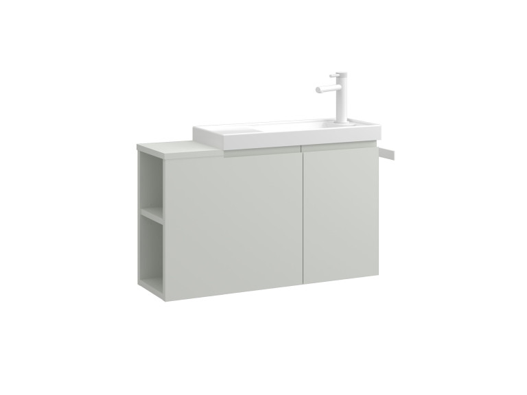 Waschtischunterschrank „Ferla 80“ – 80 x 22 x 45 cm – Matt-Cashmere