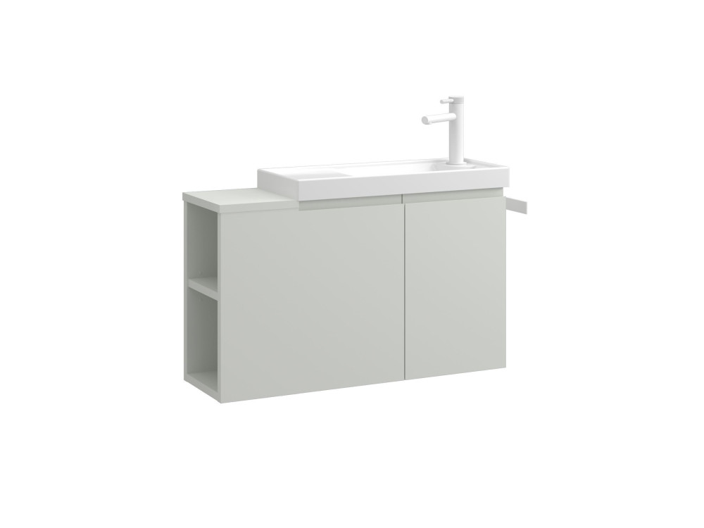 Waschtischunterschrank „Ferla 80“ – 80 x 22 x 45 cm – Matt-Cashmere