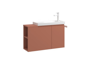 Waschtischunterschrank „Ferla 80“ – 80 x 22 x 45 cm – Matte Cinnamon