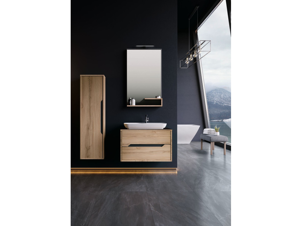 Waschtischunterschrank „Galia 80 v2“ – 80 x 50 x 50 cm – Eiche