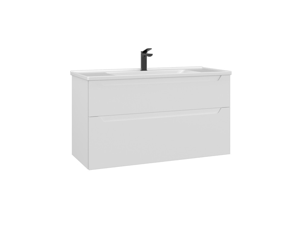 Waschtischunterschrank „Messina 100 v2“ – 100 x 45 x 55 cm – Mattweiß