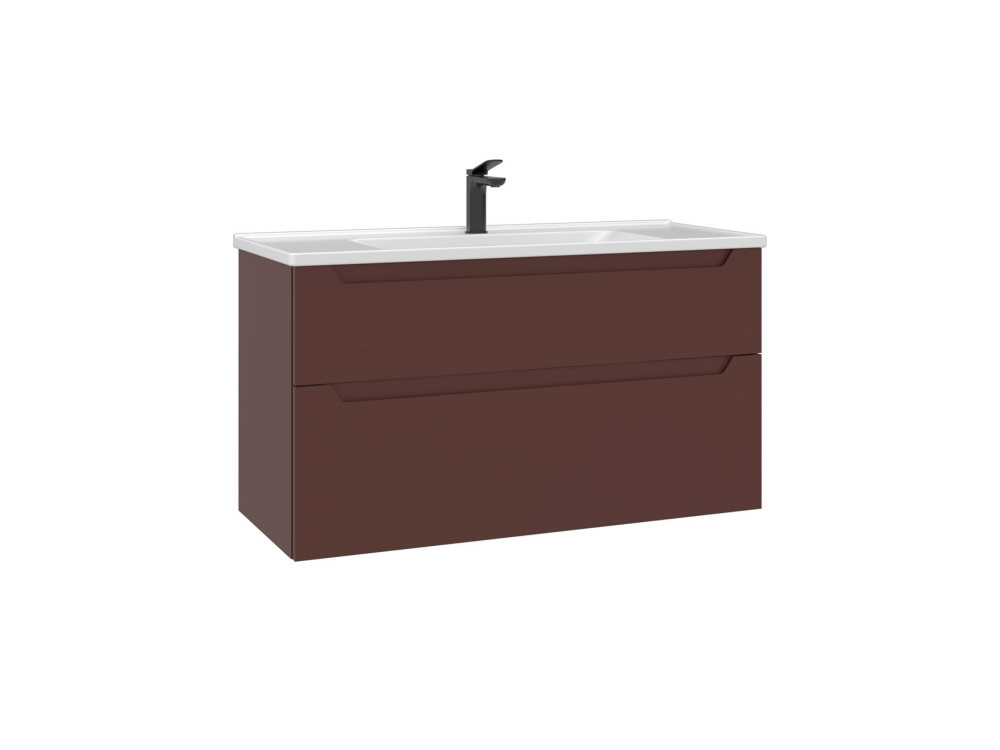 Waschtischunterschrank „Messina 100 v2“ – 100 x 45 x 55 cm – Matte Red